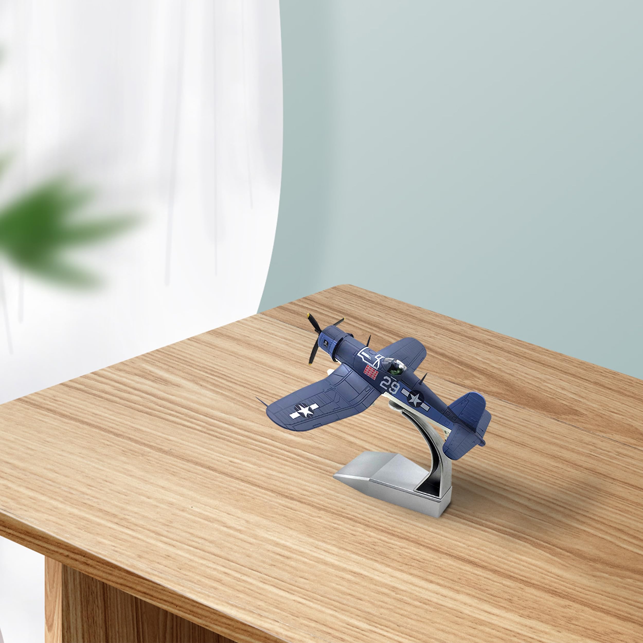 1/72 Vought F4U Corsair Diecast Metal Model - WWII US Navy Fighter Aircraft with Stand by NUOTIE