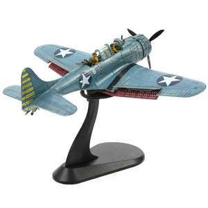 1:72 Douglas SBD Dauntless Metal Airplane Model Kit Diecast Alloy Fighter Model Vintage Combat Plane Prebuild Military Aircraft Collection for Display or Gift