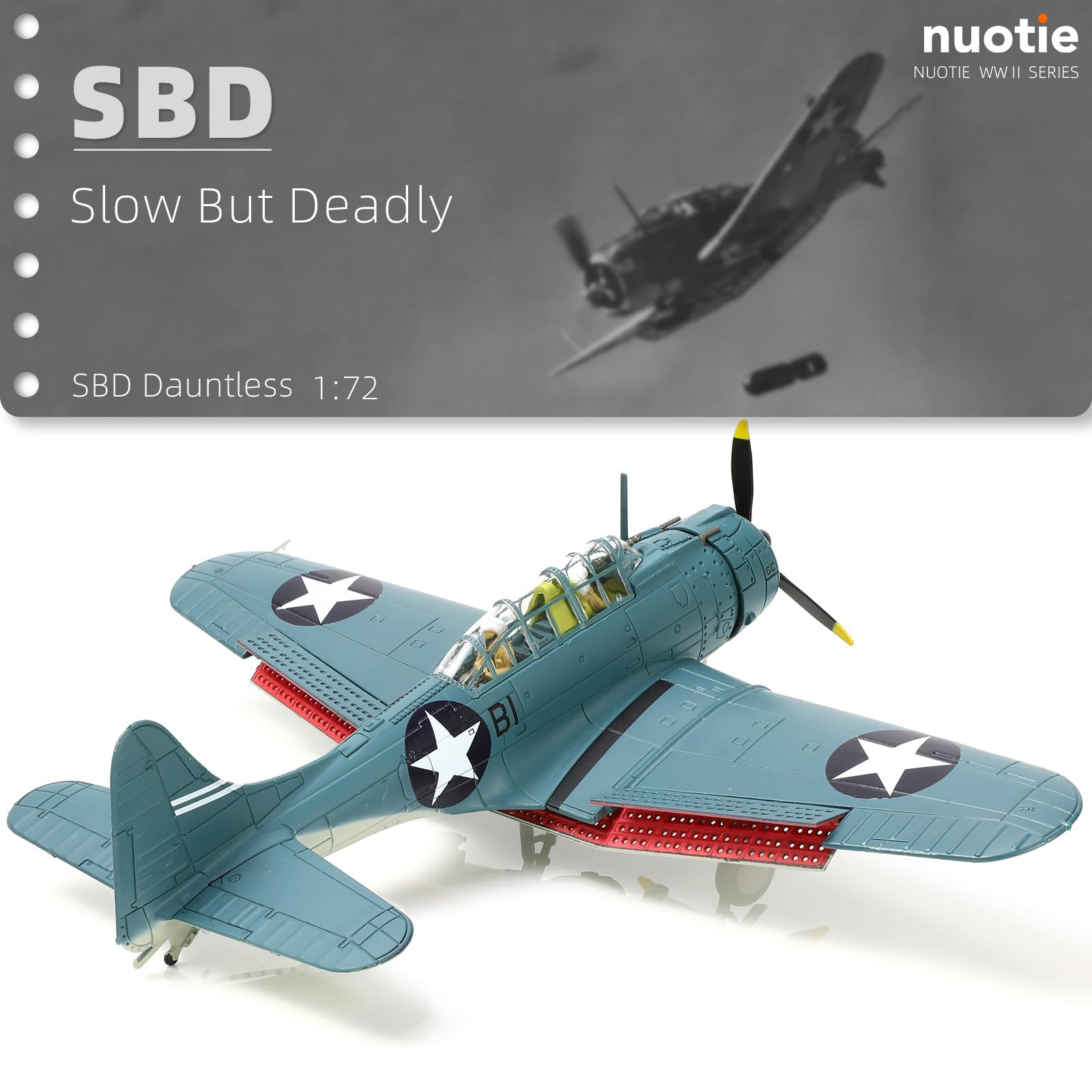 1/72 Scale Douglas SBD Dauntless Diecast Metal Model - WWII US Dive Bo