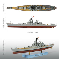 1/1000 USS Missouri (BB-63) Diecast Battleship Model, 1991 Gulf War Configuration Display