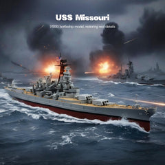 1/1000 USS Missouri (BB-63) Diecast Battleship Model, 1991 Gulf War Configuration Display