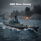 1/1000 USS New Jersey (BB-62) Diecast Battleship Model, Pre-Built Warship Display