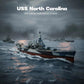 1/1000 USS North Carolina (BB-55) Diecast Battleship Model, Pre-Built Warship Display