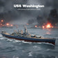 1/1000 USS Washington (BB-56) Diecast Battleship Model, Pre-Built Warship Display