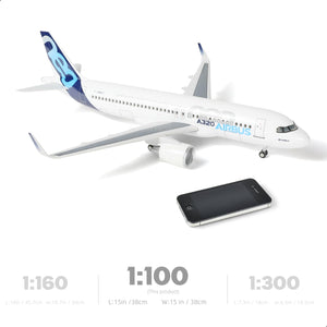 1/100 Scale A320 neo Prototype Model Airplane -Diecast Airbus A320 Model Plane Kit with Stand (14 in-L) Pre-Built Model Aircraft for Adult -Aviation Creative Gifts, Collection Display