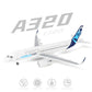 1/100 Airbus A320neo Prototype Diecast Model, Pre-Built Aircraft , 14 Inch Collectible Display