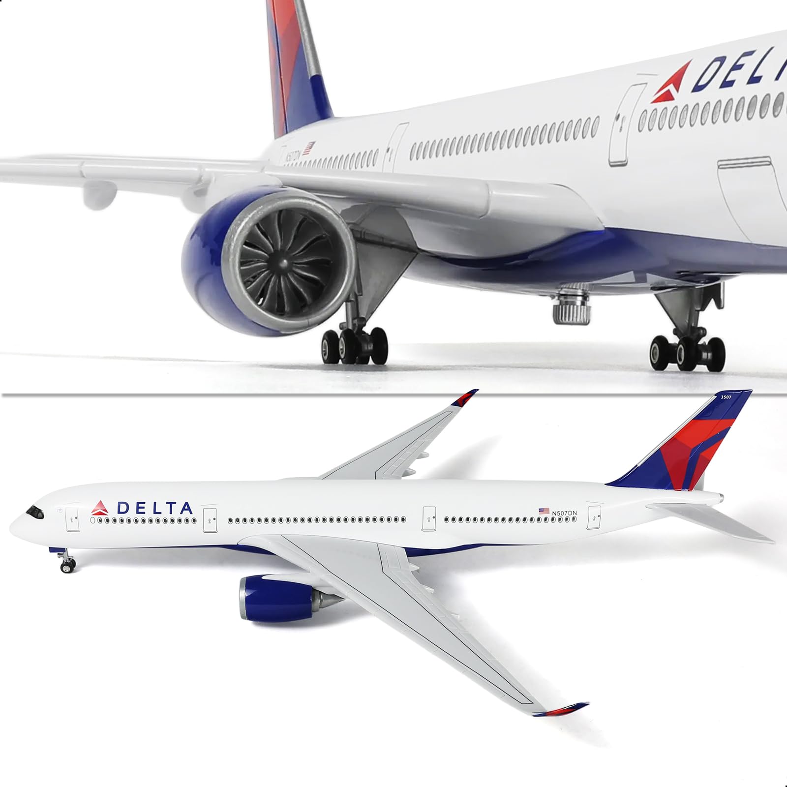 1/144 Airbus A350 Dreamliner Passenger Airliner Model, Resin Collector's Display by QIYUMOKE