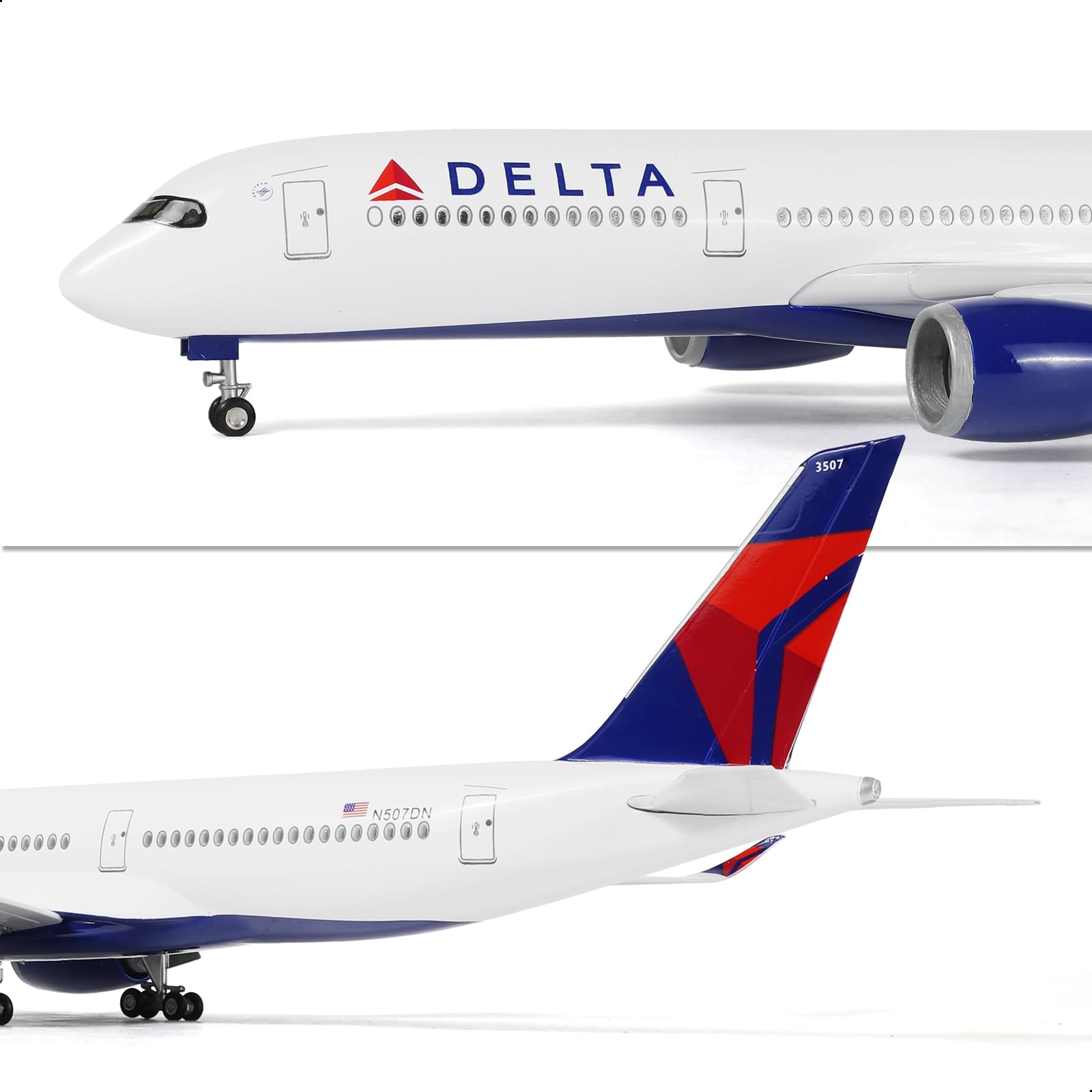 1/144 Airbus A350 Dreamliner Passenger Airliner Model, Resin Collector's Display by QIYUMOKE