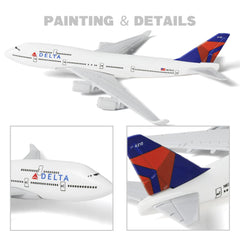 1/400 Diecast Metal Boeing 747 Passenger Jet Aircraft Model, Collector's Display by QIYUMOKE