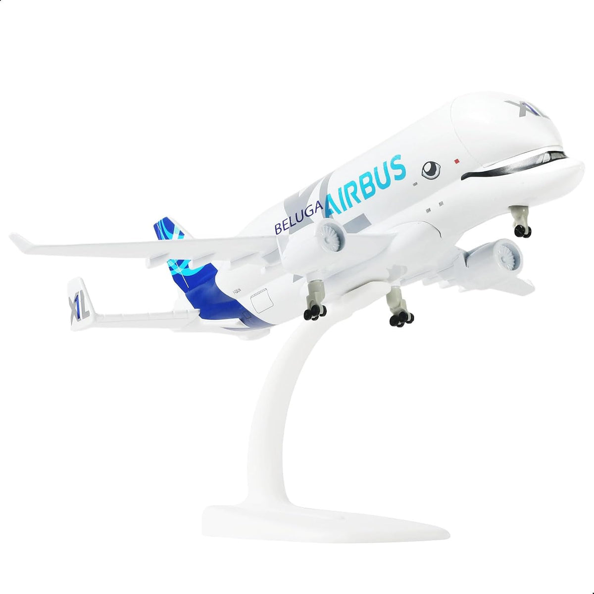 QIYUMOKE 1/300 Airbus A330 Beluga XL Diecast Metal Model with Stand