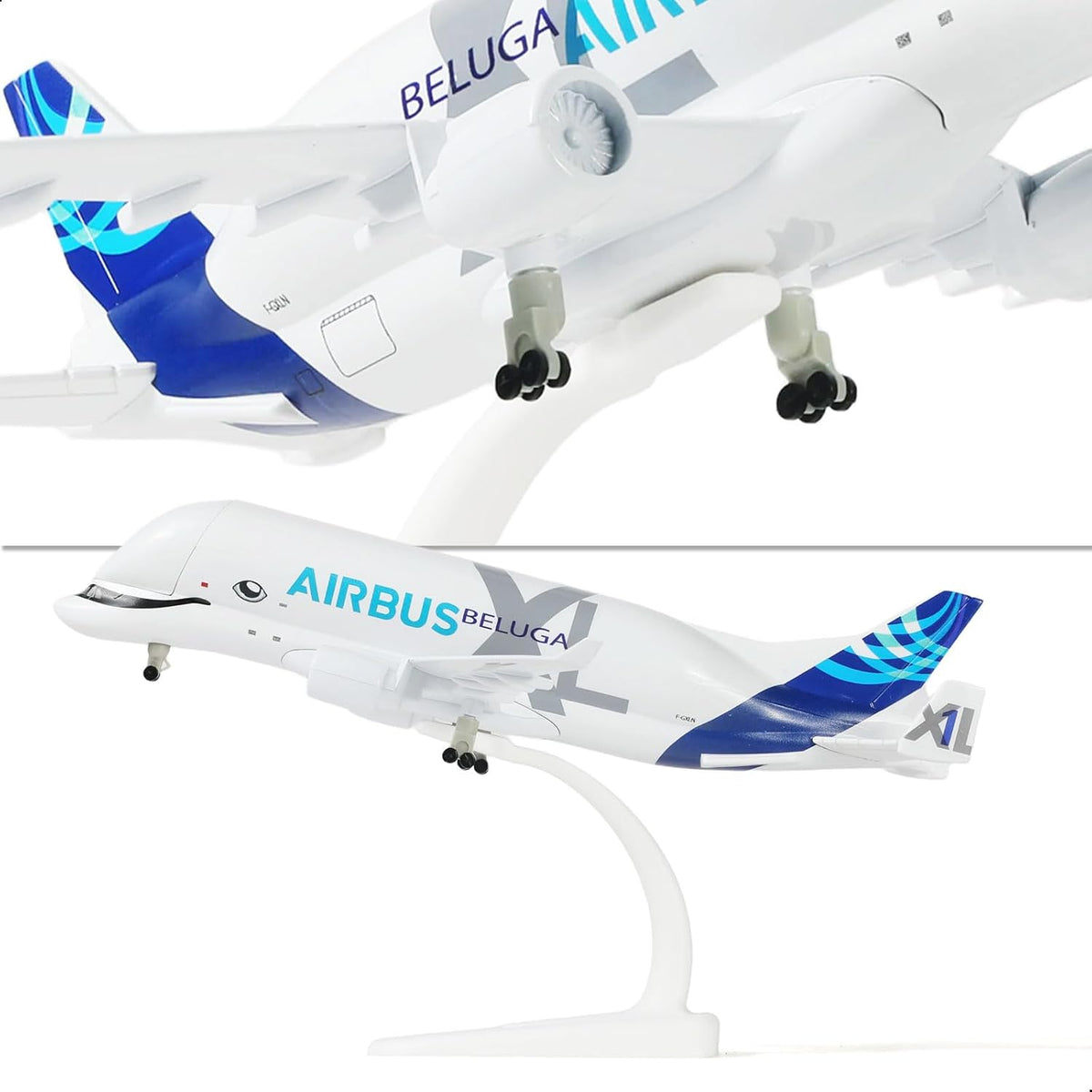 QIYUMOKE 1/300 Airbus A330 Beluga XL Diecast Metal Model with Stand