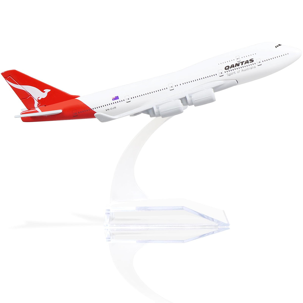 1/400 Diecast Metal Qantas Boeing 747 Passenger Jet Aircraft Model, Australia Display by QIYUMOKE
