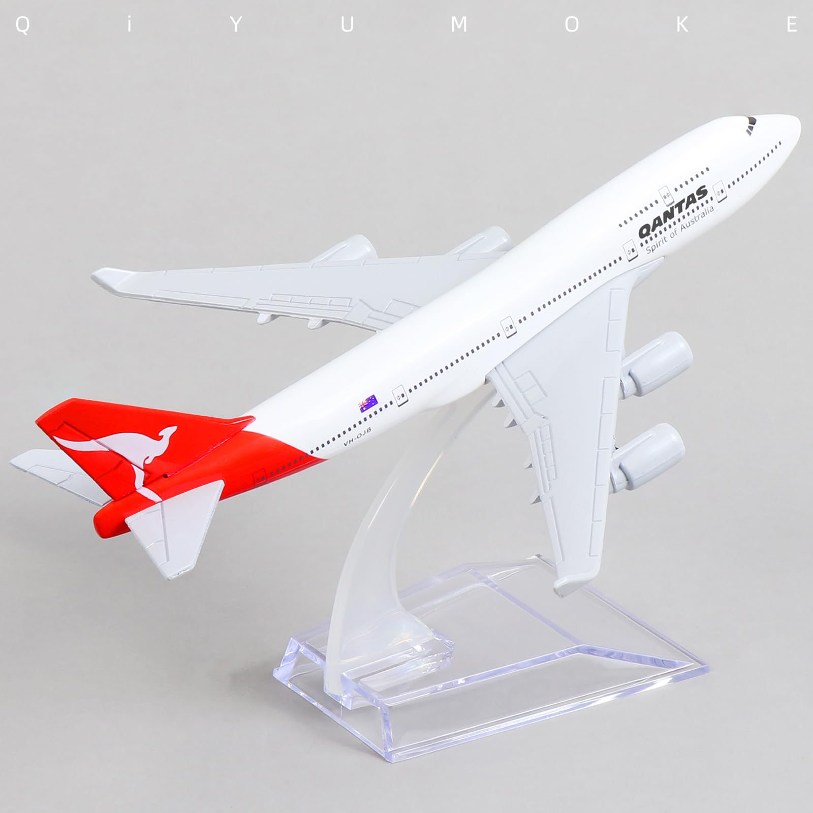 1/400 Diecast Metal Qantas Boeing 747 Passenger Jet Aircraft Model, Australia Display by QIYUMOKE