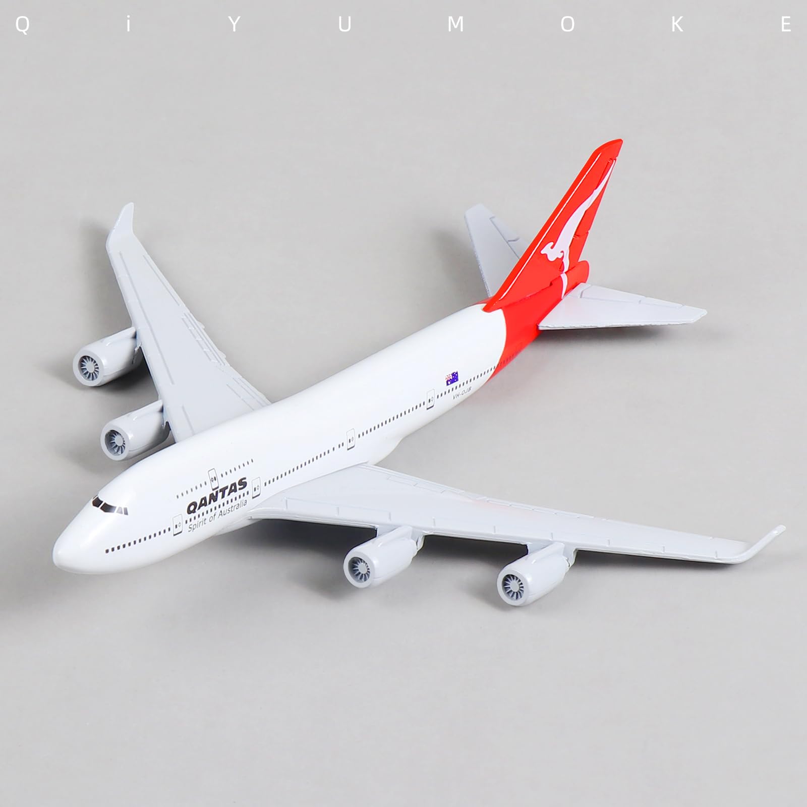 1/400 Diecast Metal Qantas Boeing 747 Passenger Jet Aircraft Model, Australia Display by QIYUMOKE