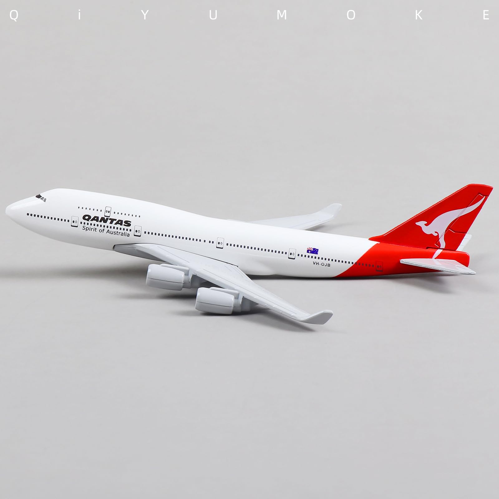 1/400 Diecast Metal Qantas Boeing 747 Passenger Jet Aircraft Model, Australia Display by QIYUMOKE