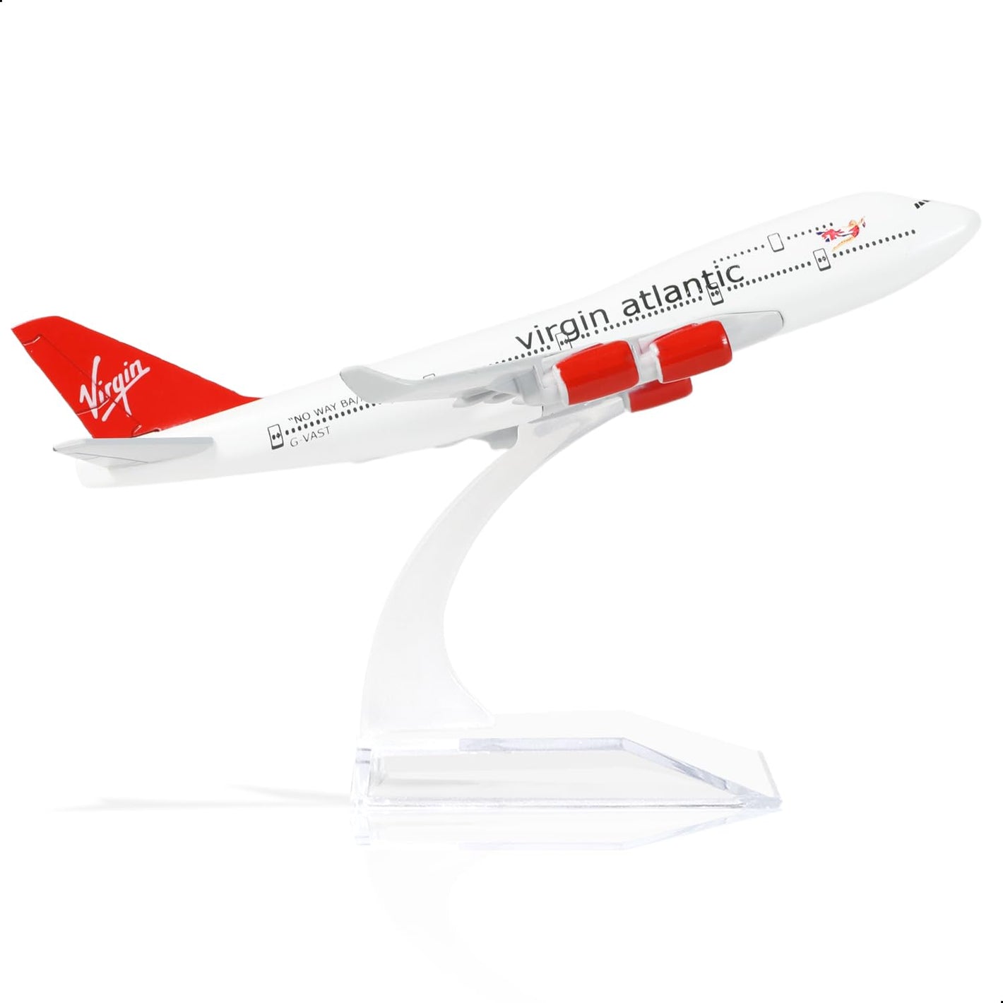 1/400 Virgin Atlantic Airlines 747 Alloy Plane Model -747 Diecast Metal Airplane Model Kits with Stand (6 inches) Boeing 747 Air Plane Model for Aviation Enthusiasts Gift or Desktop Display Collections