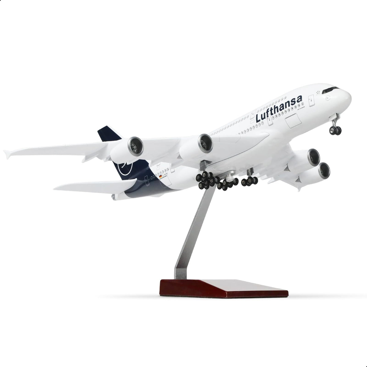 1/200 Lufthansa Airbus A380 Passenger Jet Model, Resin Collector's Tabletop Display by QIYUMOKE
