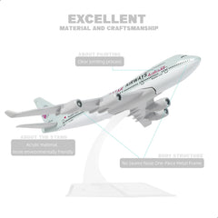 1/400 Diecast Metal Qatar Airways Boeing 747 Passenger Jet Model, Collector's Display by QIYUMOKE