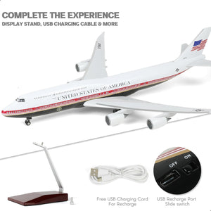 1/150 Scale for 747 Air Force One Plane Model with LED Light Stand