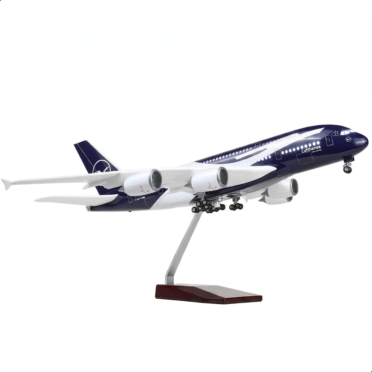 1/160 Lufthansa Airbus A380 Model Plane Resin Airplane Model kit for QIYUMOKE