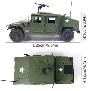 1:18 Scale Hummer H1 Model Car Metal Diecast Military Armored Vehicle Battlefield Truck Model Toy Collection Gift