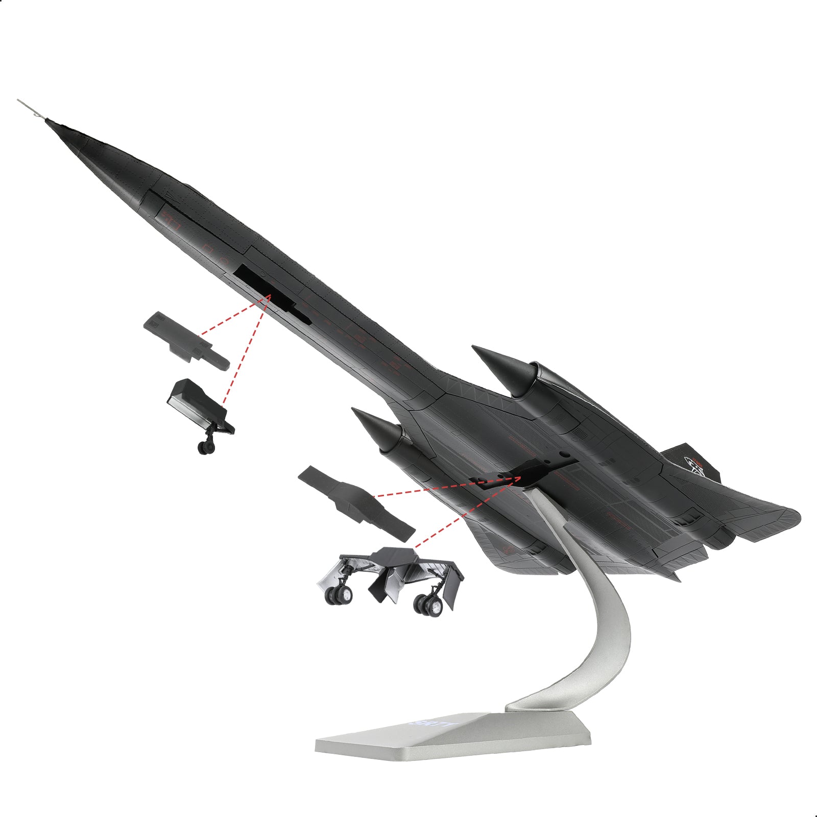 1:72 Diecast Metal SR-71 Blackbird Model - USAF High-Speed Spy Plane w
